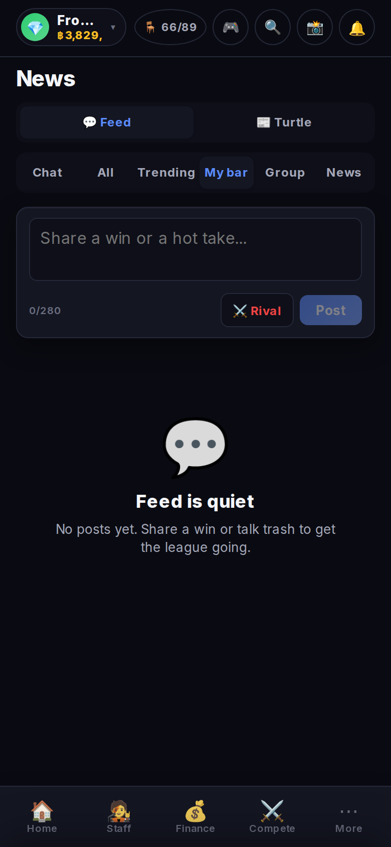 Feed: My bar