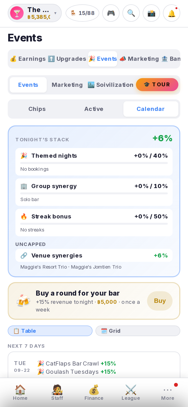 Events calendar