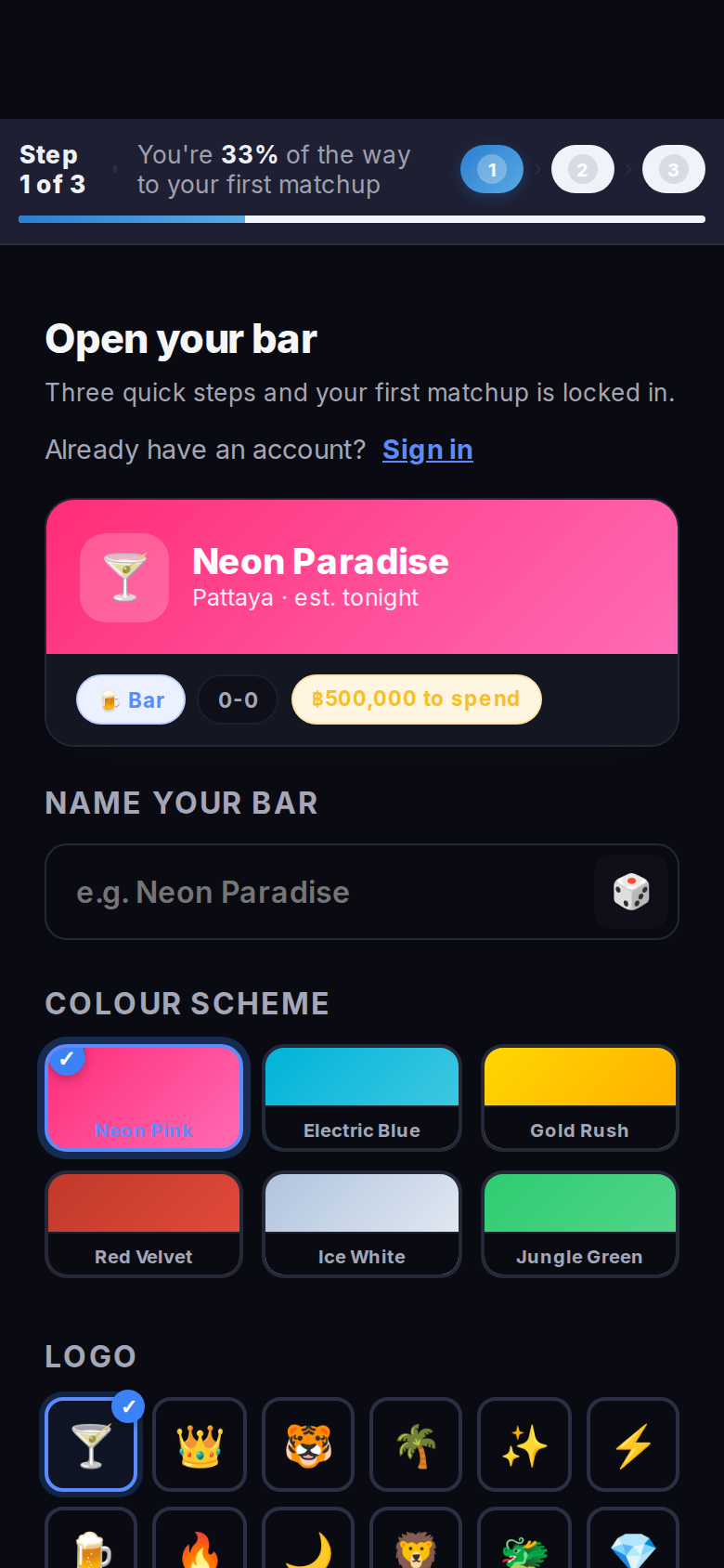 Name your bar