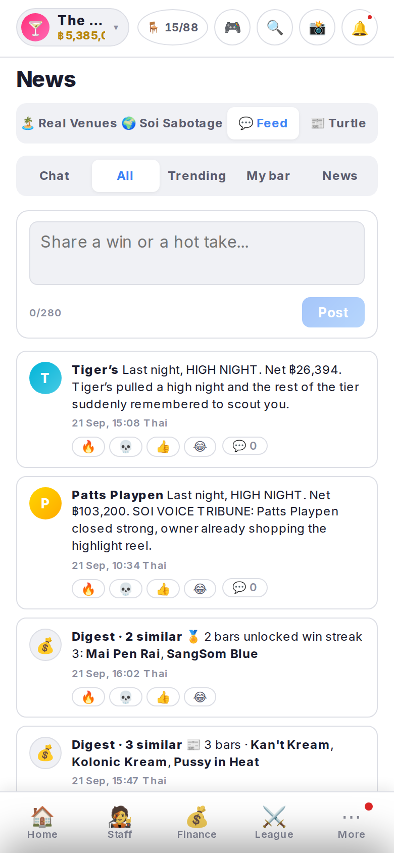 The league feed