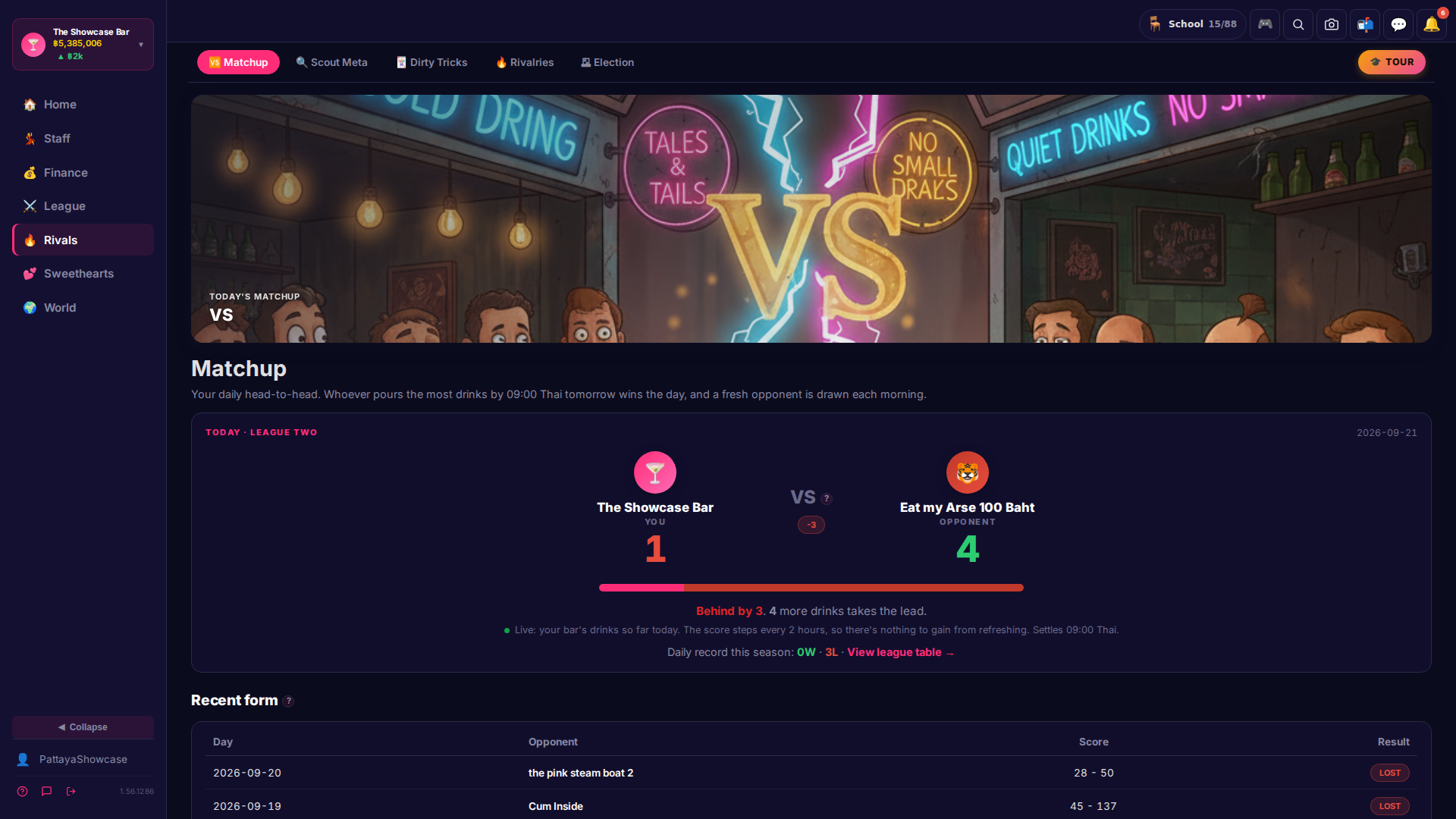Matchup detail