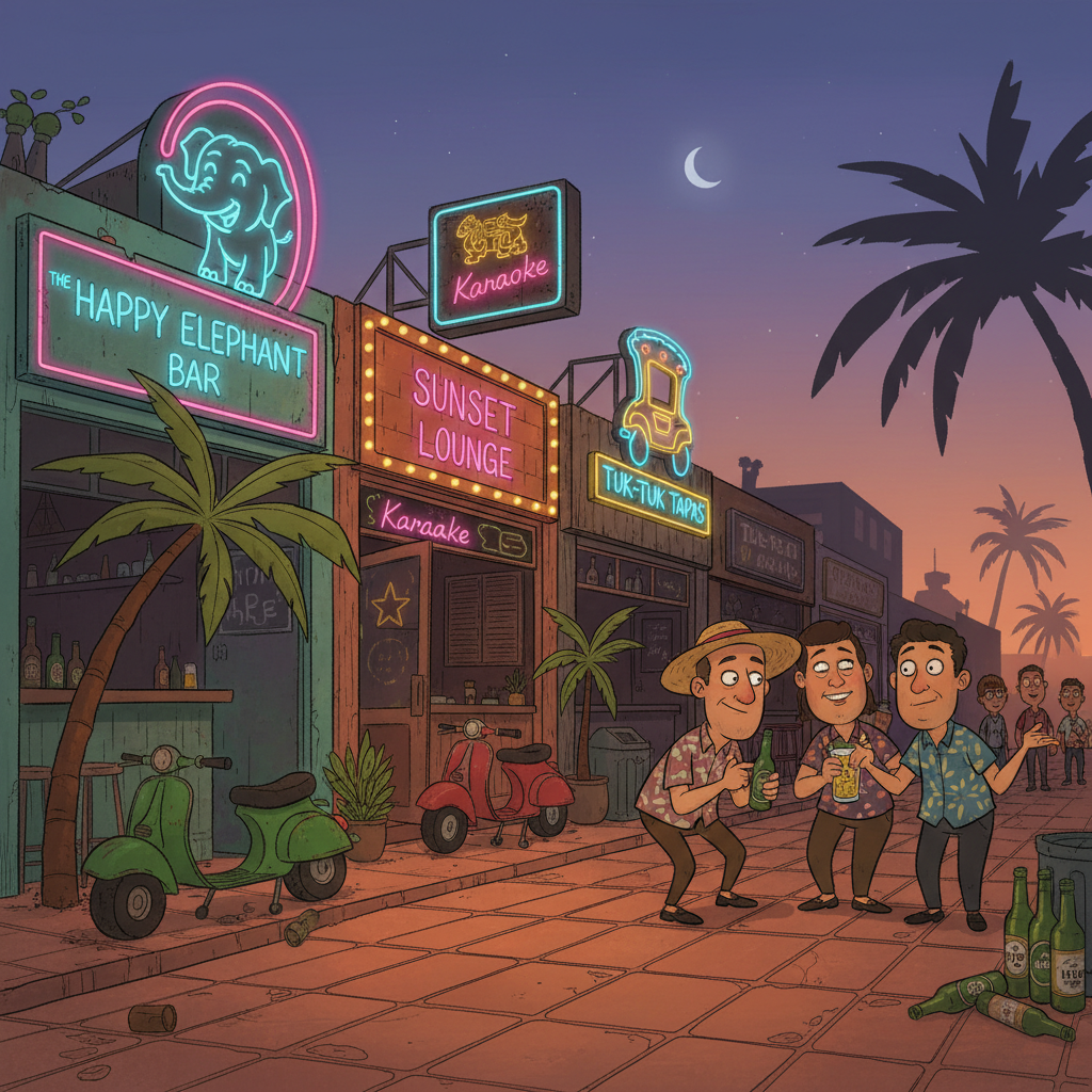 Brasshouse venue page in Pattaya Bar Simulator: real Pattaya bar, real staff, manufactured portraits.
